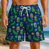 Men's American Flag Quick-Dry Summer & Fall Beach Swim Trunks - Casual Plus Size Shorts