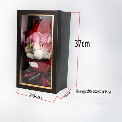 Creative Soap Rose Bouquet Flower Valentine's Day Christmas Birthday Gift Bridal Wedding Bouquet Home Party Decor With Giftbox