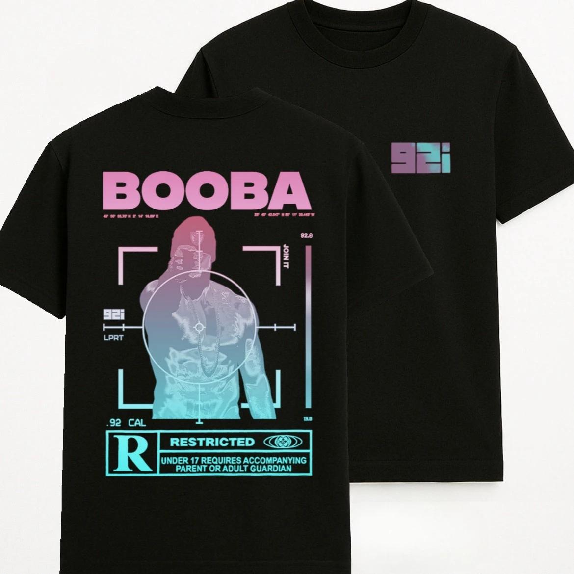 

2025 Summer New in Men s Women sT-shirt Boomba 92i Thermal Imaging Print Short-sleveed Cotton Jersey Top Hip-hop Y2K Streetwear S