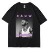 Rauw Alejandro Vintage styl 90. let Tričko Unisex Dámské Hip Hop Móda Tričko Oversized Bavlna Ležérní High Street Krátký rukáv Pánské