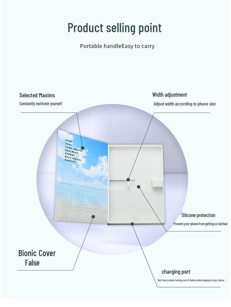 Nuovo Porta Telefono Nascosto e Supporto a Libro Finto: Copertina Personalizzabile, Portatile, Multifunzionale