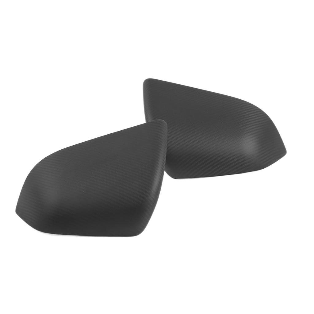 2pcs Side Rearview Mirror Cover Dry Carbon Replacement for 2021+(Light Color )