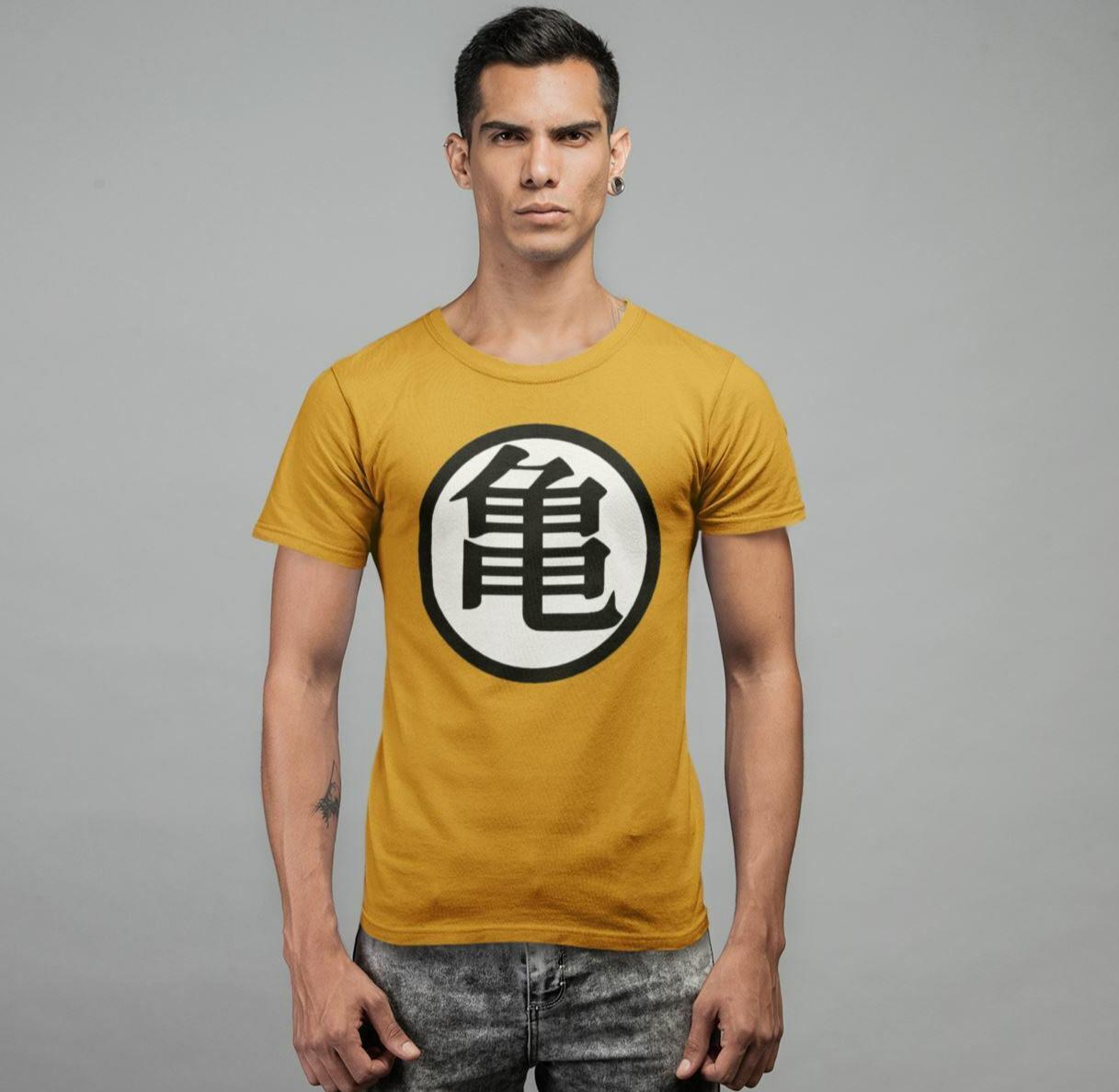 Dragon Ball Son Goku Kampfanzug Orange Anime Herren Bio Baumwolle T-Shirt Mens Womens Tees Top S