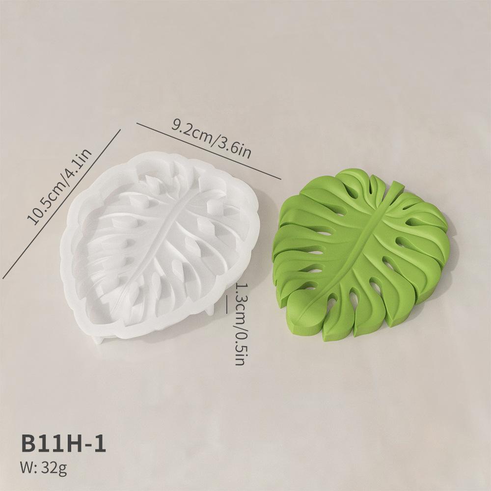 Turtle Backed Bamboo Leaves Silicone Mold for Handmade Secure Soap Resin Crafts DIY Botanical Artisan Creative Design Clay Mold