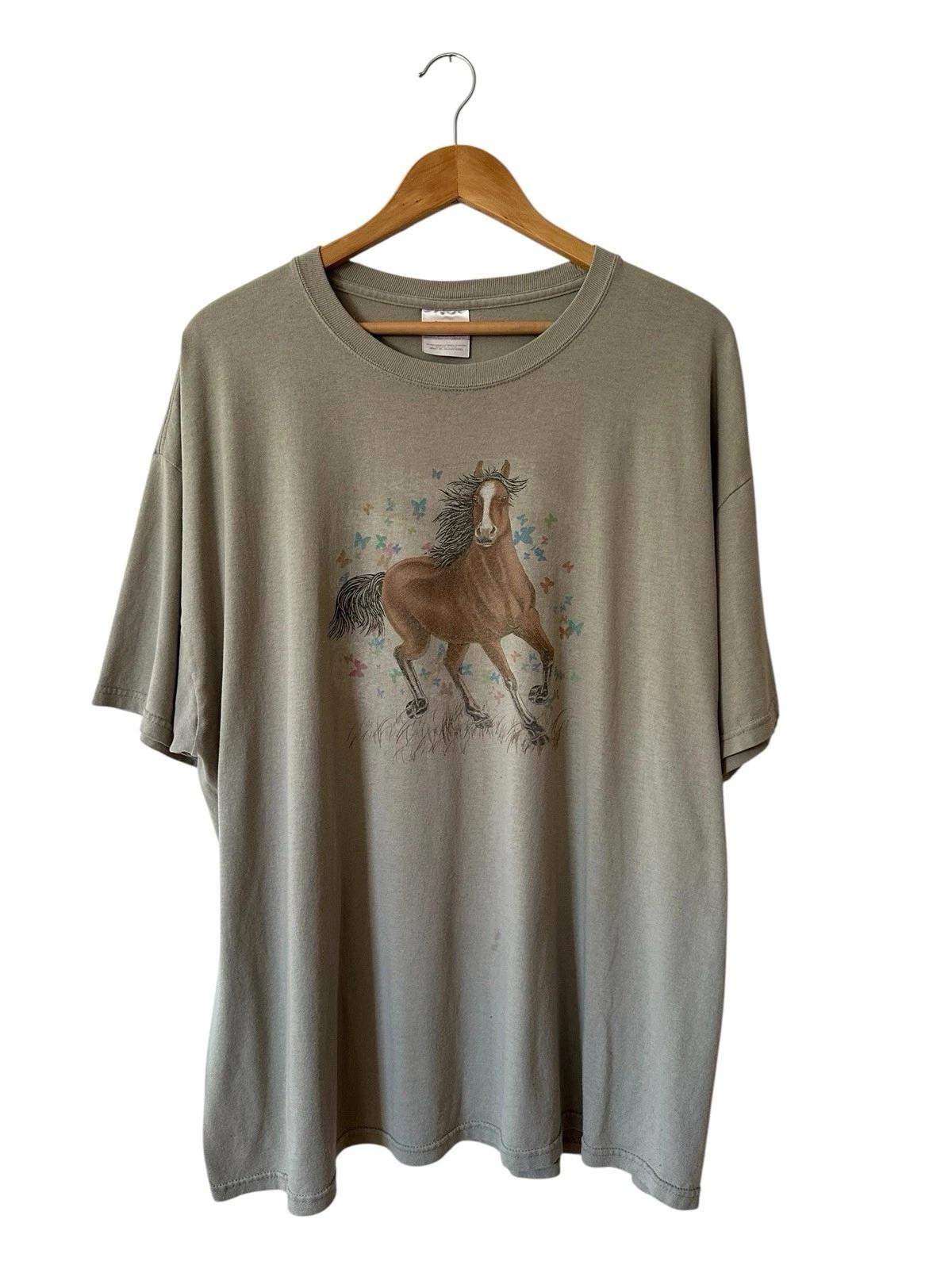 

Vintage Horse T Shirt Men’s 2XL Green Oversized XL