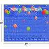 Eamay Happy Birthday Pocket Chart, Blue Birthday Graph Bulletin Board for Classroom