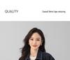 Xin Ge Women's Retro Plaid Patchwork Denim Jacket - Long Sleeve, Drop Shoulder, Casual Fit.