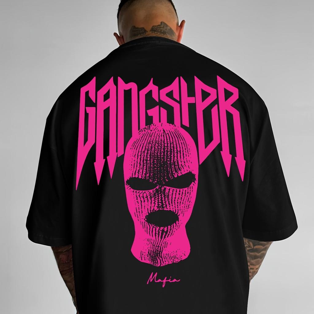 New Men's 3D Headset with Letter Printed Pattern Short Sleeve Round Neck Loose Hip Hop Street Wear T-shirt Fashion Trend Top