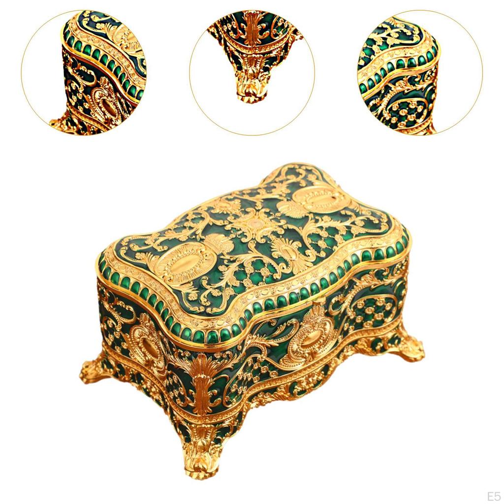Jewelry Box Container Anniversaries Gift Tabletop Case Trinket Holder for