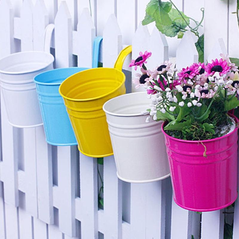 Metall Kleiner Garten Pflanztopf Vase Hängender Gartenpflanzer Balkon Pflanzgefäße Eimer für Ideal für den für Kreative Gärtner