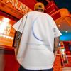 2023 Summer New Print Retro Wash 100% Pure Cotton Harajuku T-shirt 2023 Street Clothing Hip Hop Men's Street Fitness Clothing