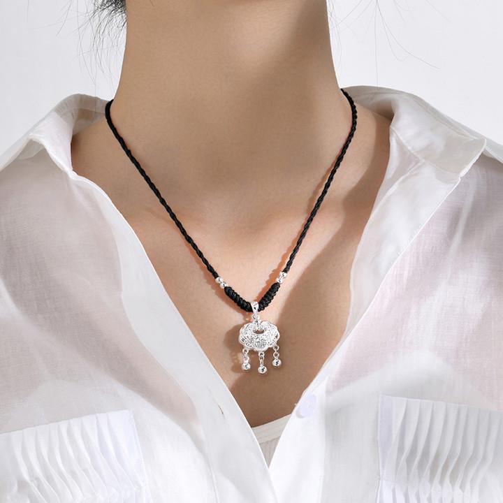 Handmade Peace & Luck Necklace - Women's & Baby's Longevity Lock Gift