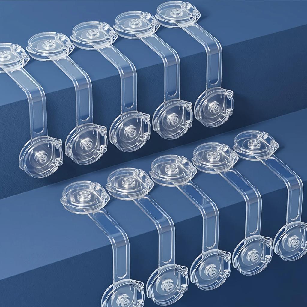 8 Stück Einfache Installation Sicherheits-Schubladensicherungen - Transparentes Langlebiges Material Anti-Öffnungs- & Klemmschutz Kühlschränke & Schubladen