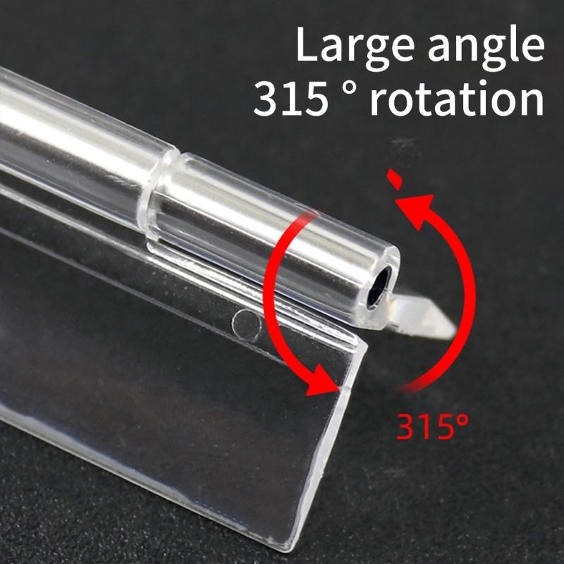 10pcs  Adhesive Clear Hinges with High Load Bearing Capacity Invisible Acrylic Hinges Set for Furniture & Cabinetry