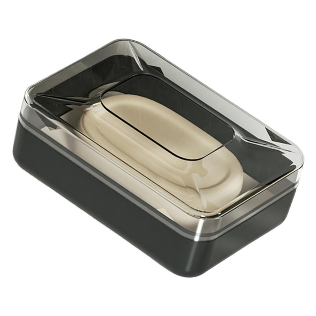 Portable Soap Holder PET Soap Container with Lid for Dust Protection for Bathrooms Kitchens and Travelers