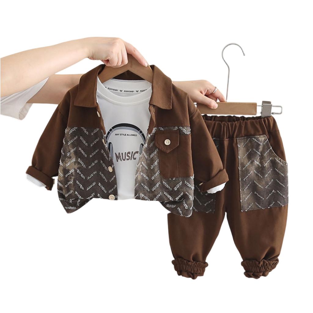 Kids Casual Long-Sleeve Set, Comfortable Daily Wear Outfits