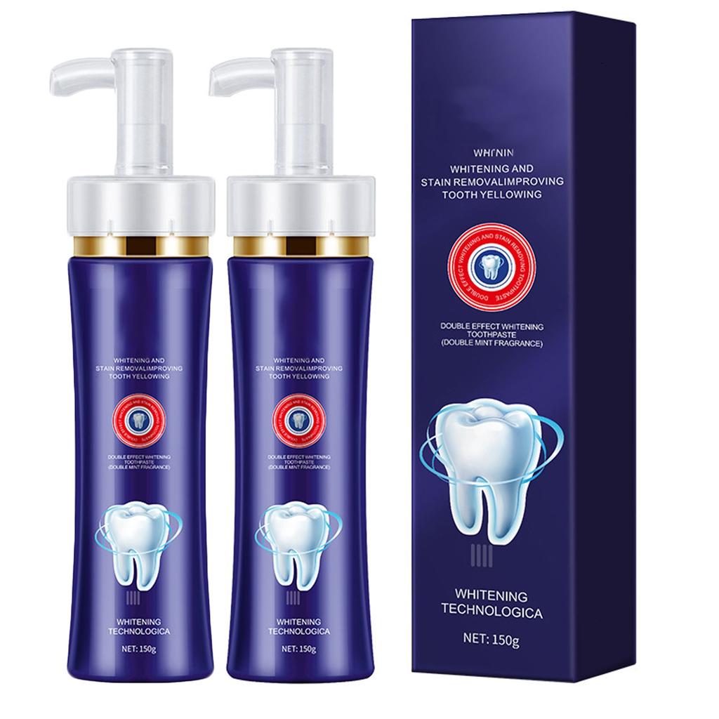 Dual-effect Whitening Fresh Toothpaste Remove Bad Breath Clean Teeth Stains150g