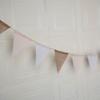 12 Gradient Yellow Linen Pennant Flags - Western Style Wedding & Birthday Decorations
