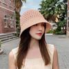 Spring and summer knitted hollow breathable bucket fisherman hat children versatile fashion show face small sunshade basin hat tide