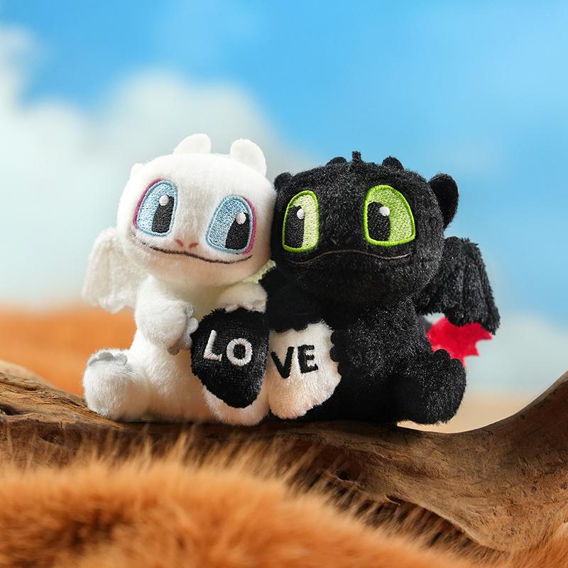 Latest Potdemiel Honey Pot Genuine Luminous Toothless Doll Series Plush Doll Bag Couple Pendant Magnetic Attraction Present Toys