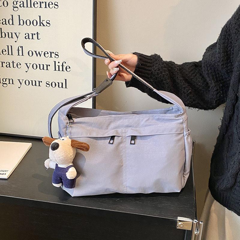 2023 New Canvas Bag Waterproof Lightweight Multi-pocket Large Capacity Shoulder Bag Casual Versatile Women s Crossbody Bag синий