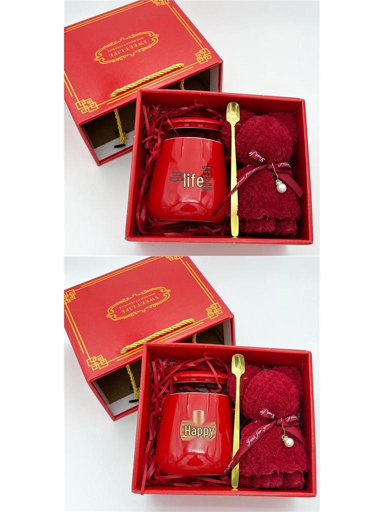 Geburtstagsgeschenk-Set für Senioren: Handtuch-Langlebigkeitsbecher & Geschenkbox für 60-90 Jahre Feier