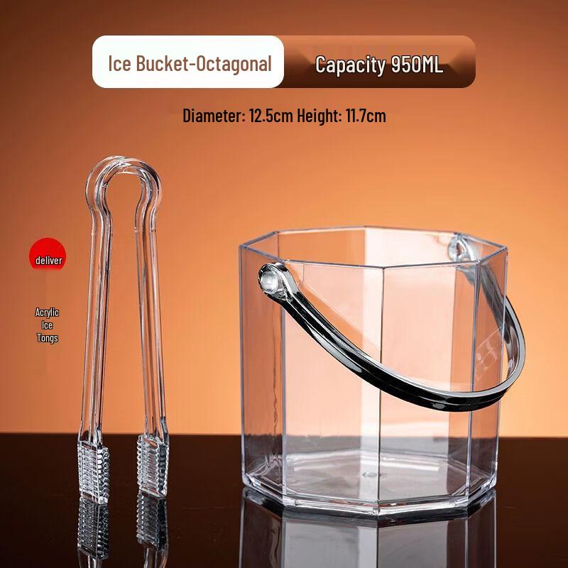 Acrylic Ice Bucket for Bar & Home
