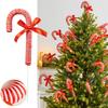Christmas Candy Cane Shape Cute Christmas Tree Cuttings Traditional Shape Christmas Tree Decorations Christmas Atmosphere 20x10cm