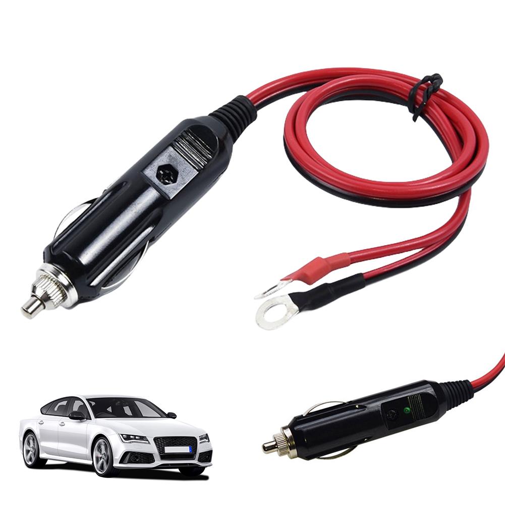 12-24V Portable Power Supply Cord 10A Car Male Plug with 50cm Cable Wire Cigaret Socket Adapter To Auto Cigarette Lighter Socket