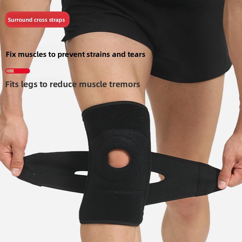 

Sports Knee Pads Basketball Squats Open Patella Strap Leg Pads Meniscus Protection Leg Cover Cross Strap Knee Pads One size