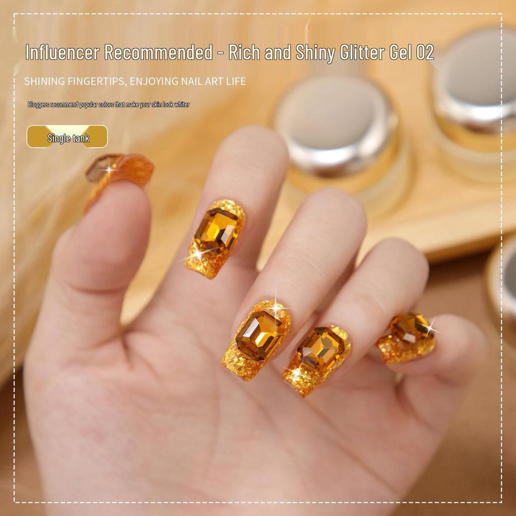 Rich Noble Glitter Gel Nail Polish - Old Money Style 2025 Whitening Meilade Blazing Sparkle Radiant Nail Art