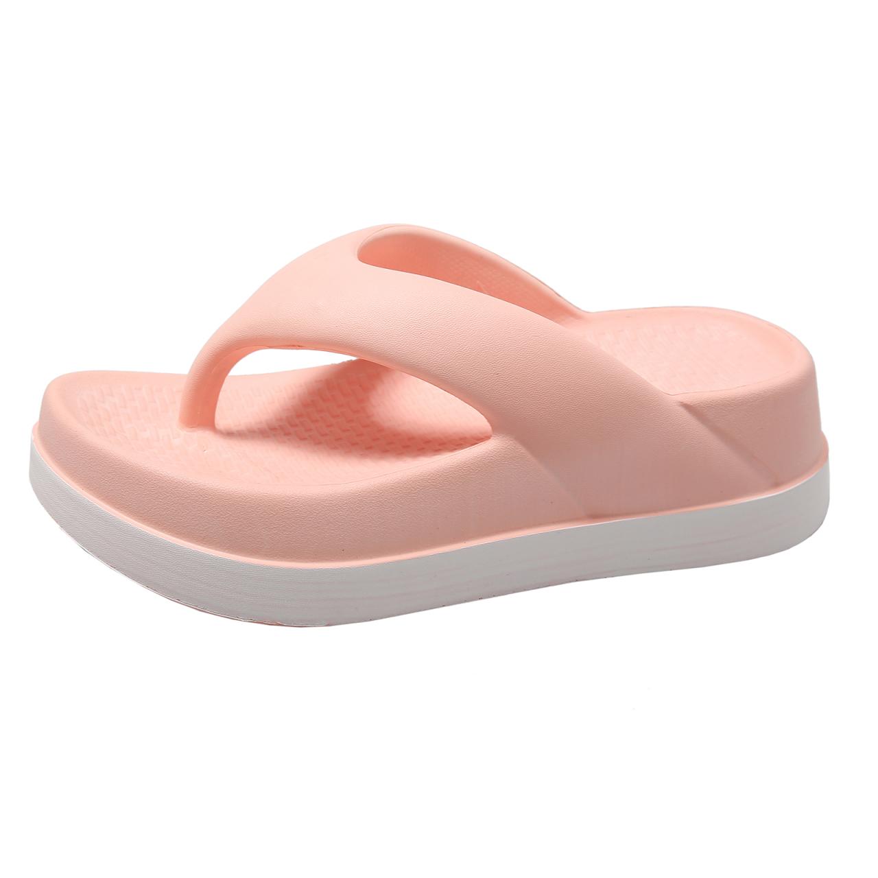 

Женские шлепанцы, летние уличные и домашние сандалии на толстой подошве, увеличивающие высоту 5 см, тапочки для пляжа 39-40 розовый