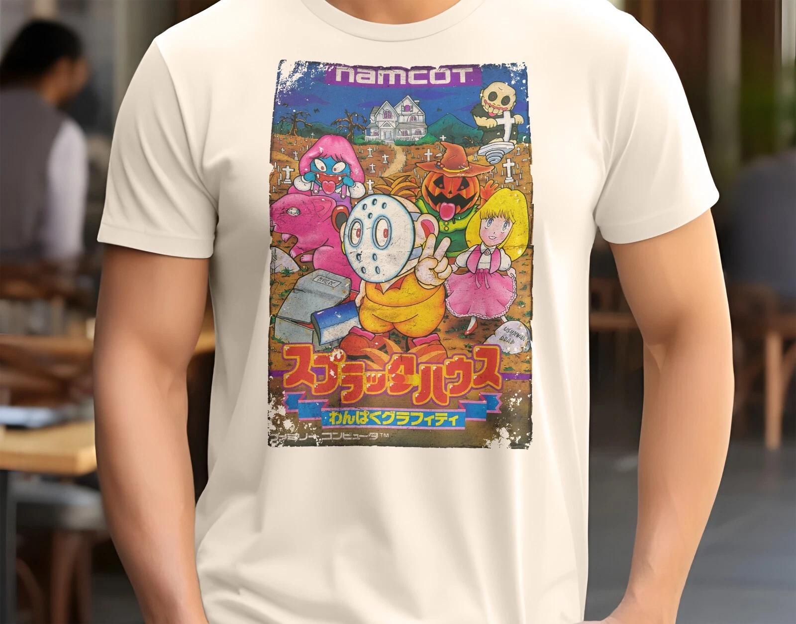 Splatterhouse Wanpaku Graffiti - 8 bit NES Game Art T-Shirt 8 Colors Sizes S-5XL S