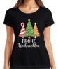 Merry Christmas Xmas Tree Christmas Tree Candy Cane Gingerbread Ladies TShirt