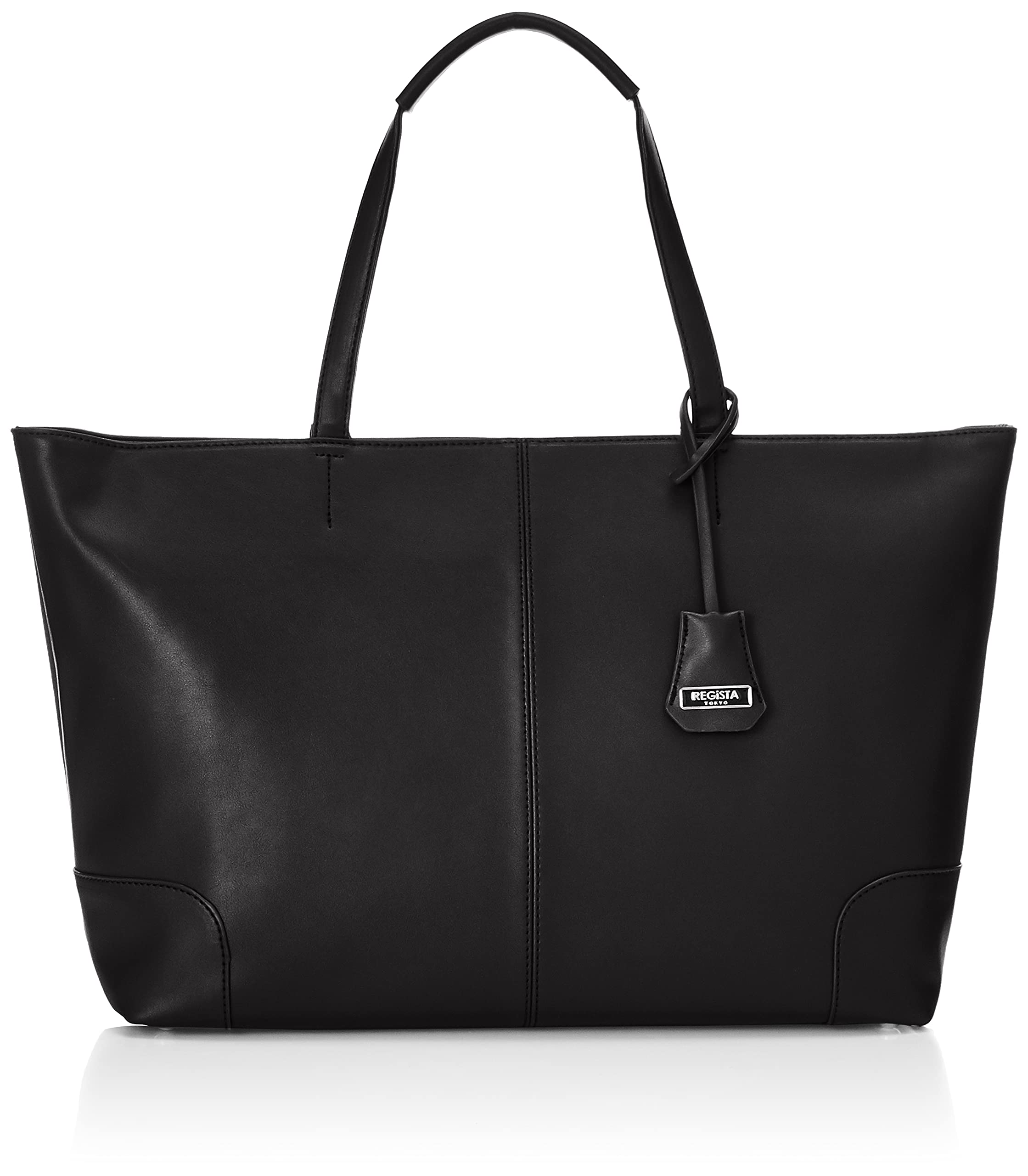 

Leather business tote bag for men and women, 55cm wide, large capacity, fits A4, has bottom studs, and can stand on its own.