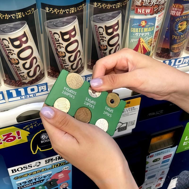 Japanese and Korean Coin Storage Clip, Portable Multi Slot Coin Organizer, Portable Pocket, Coin Classification and Storage Tool