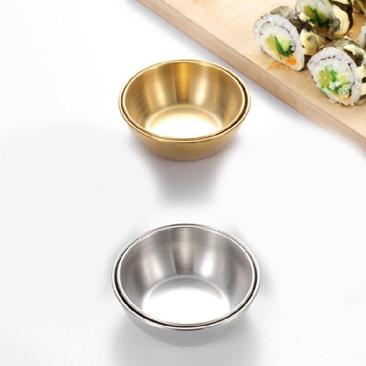 Elegante Piatto per Salsa in Acciaio Inossidabile Piatto per Condimenti Impilabile in Acciaio Inossidabile Ciotoline per Salse per Facile Conservazione