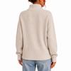 Women's Semi-High Neck Zippered Knit Cardigan, Strip Thickened Premium Coat, Versatile Top for Spring, , and Winter