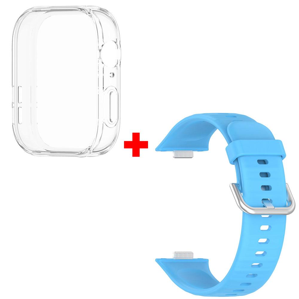Silicone Watch Strap + Case For Huawei Watch Fit 3 Strap Replacement Band Huawei Watch Fit3 Strap With Case Screen Protector