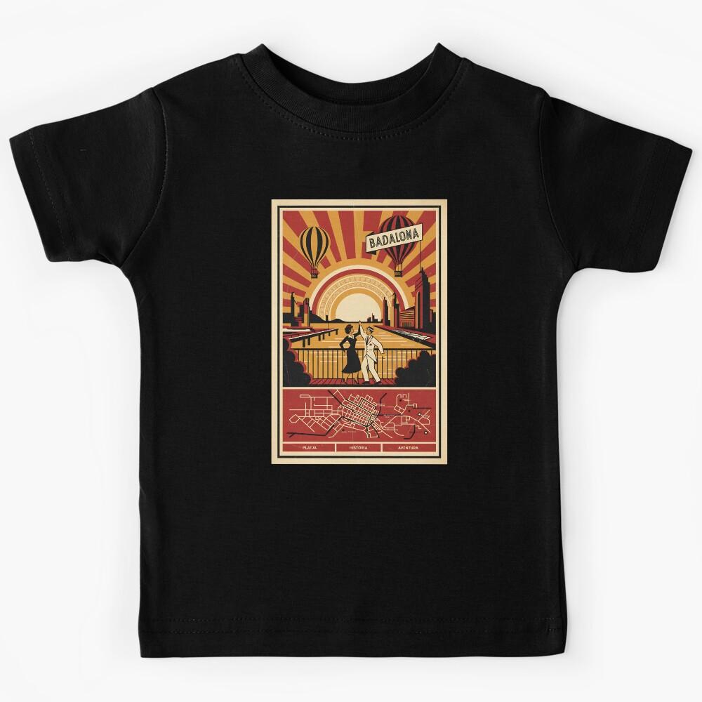 Badalona Spain 1950s Vintage Travel Tourism Kids T-Shirt 140