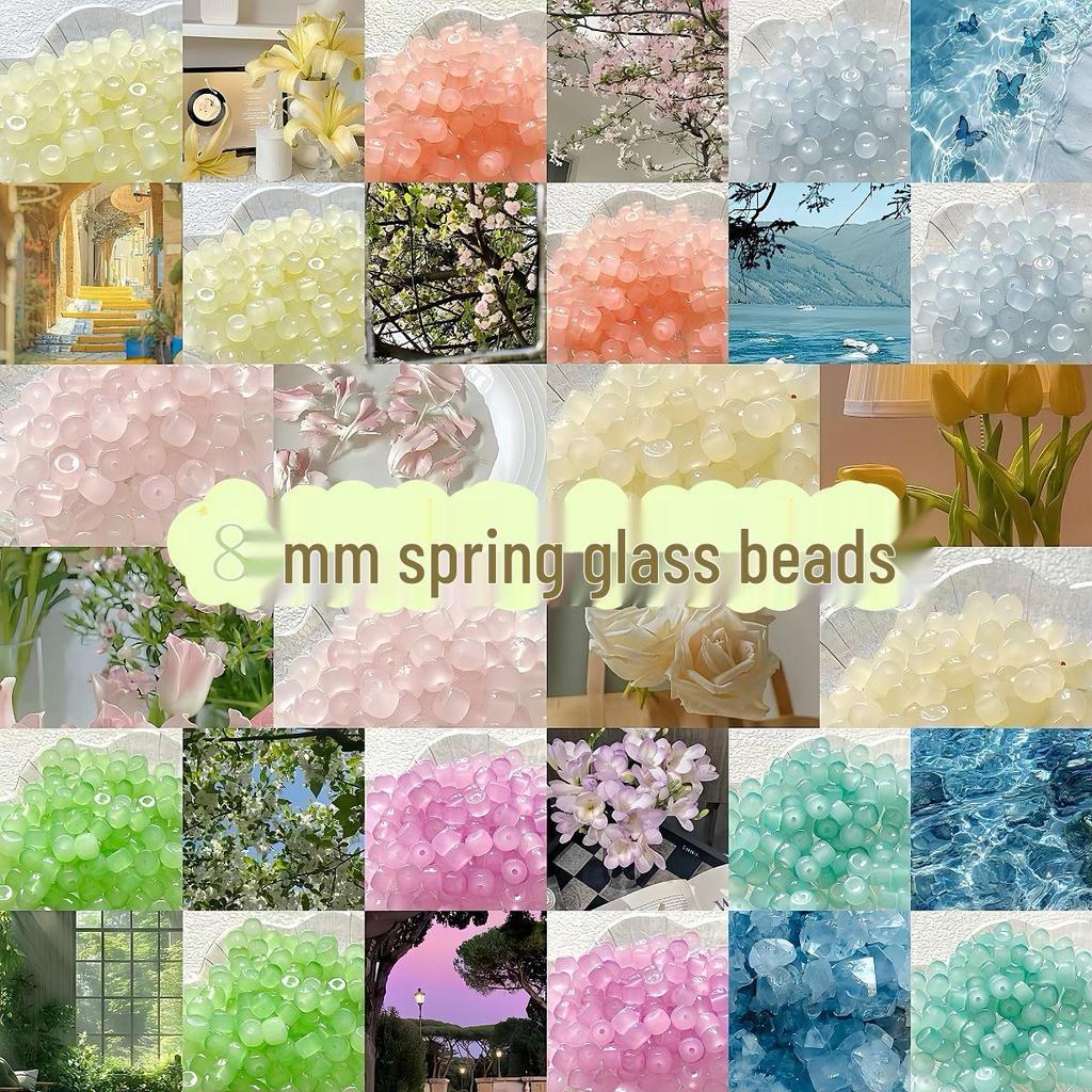 Frühlingskollektion: 8mm Lampwork-Perlen zum Basteln von Schmuck & Armbändern