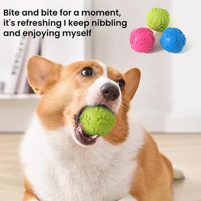 Hund Quietschball Spielzeug Interaktiver TPR Ball Kauspielzeug für Aggressive Kauer