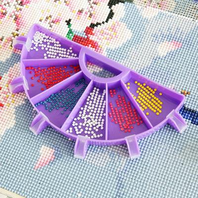 6 Grid Palette Diamond Painting Tray Kits Large Capacity Drill Plate Diamond Painting Pen Beading Plates Cross Stitch Tools