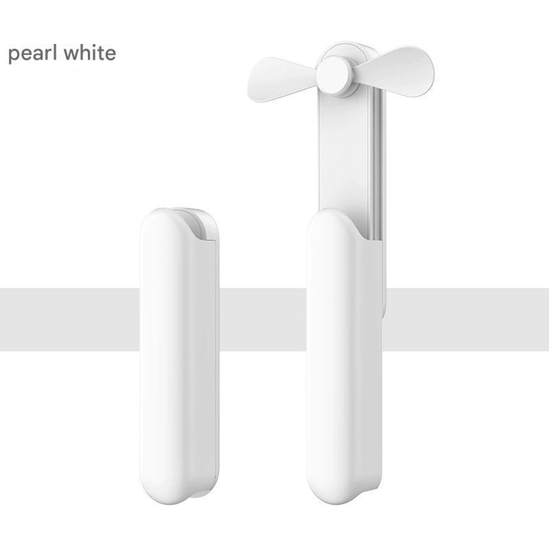 

Мини USB Перезаряжаемый 2000 мАч Ручной Вентилятор, Портативный Power Bank Type-C, 3 Регулируемые Скорости, Складной для iPhone, Android, Путешествий белый