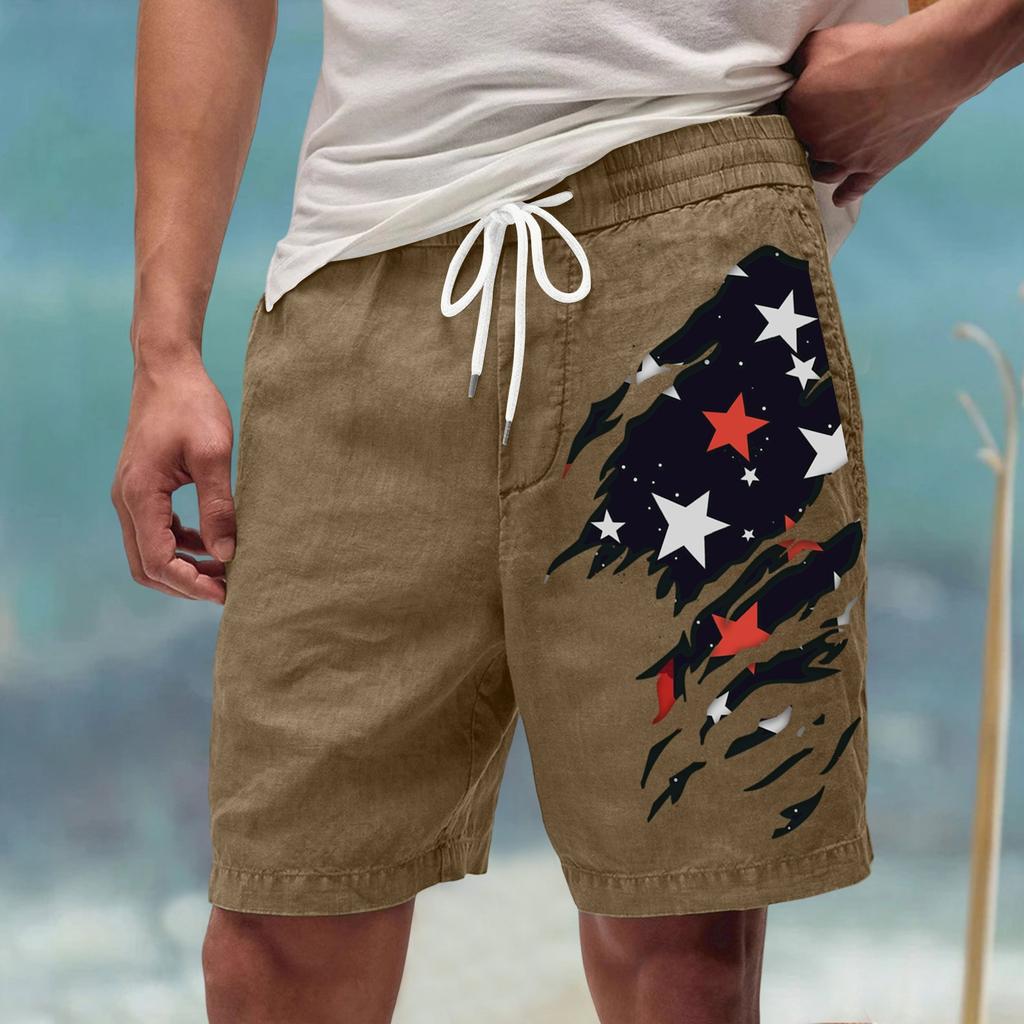 Męskie letnie, duże, swobodne, luźne spodnie sportowe, szorty plażowe