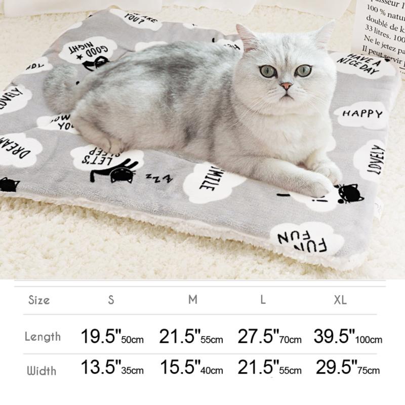 

Коврик для кровати для собак с принтом костей, теплый, толстый флис, подушка для дивана для домашних животных, зимний матрас для щенков и кошек для маленьких, средних и больших собак, питбулей S