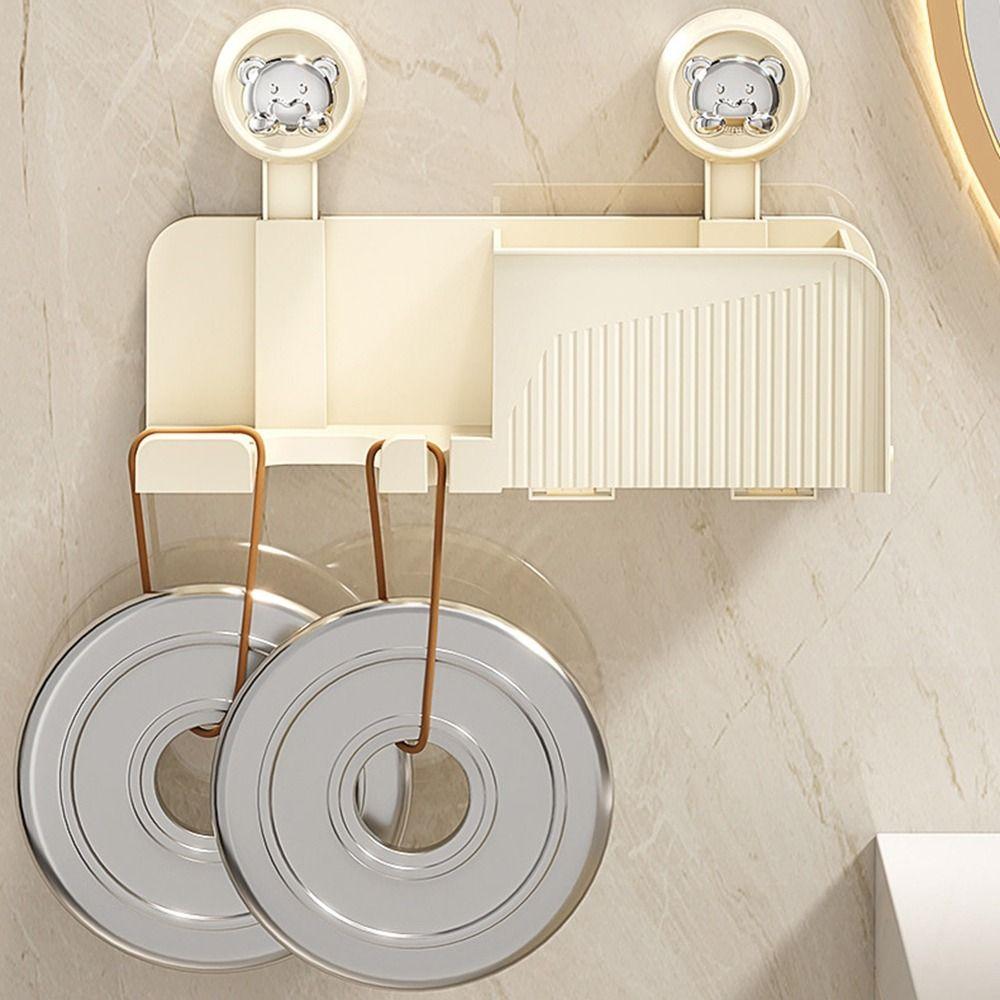 Wall Mounted Hair Dryer Storage Rack Plastic Hair Dryer Bracket Hairdryer Organizer  Bathroom