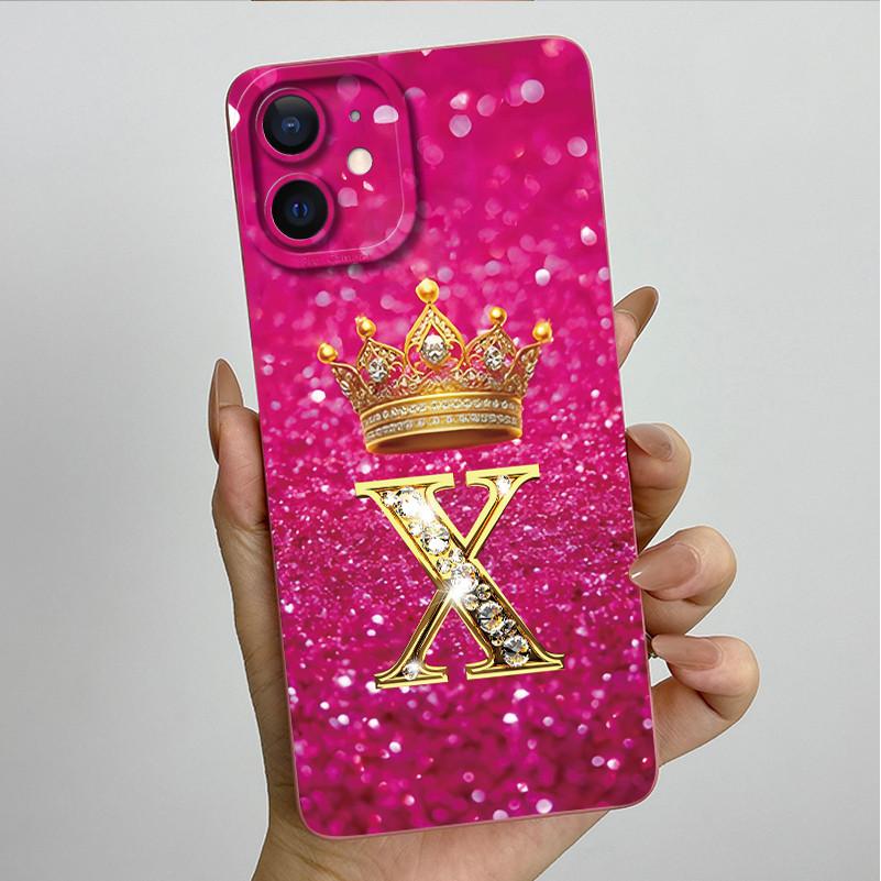 For Apple iPhone 11 Case iPhone11 Pro Luxury Crown Letter Couple Cover Soft Liquid Phone Case For iPhone 11 Pro Max Fundas Coque