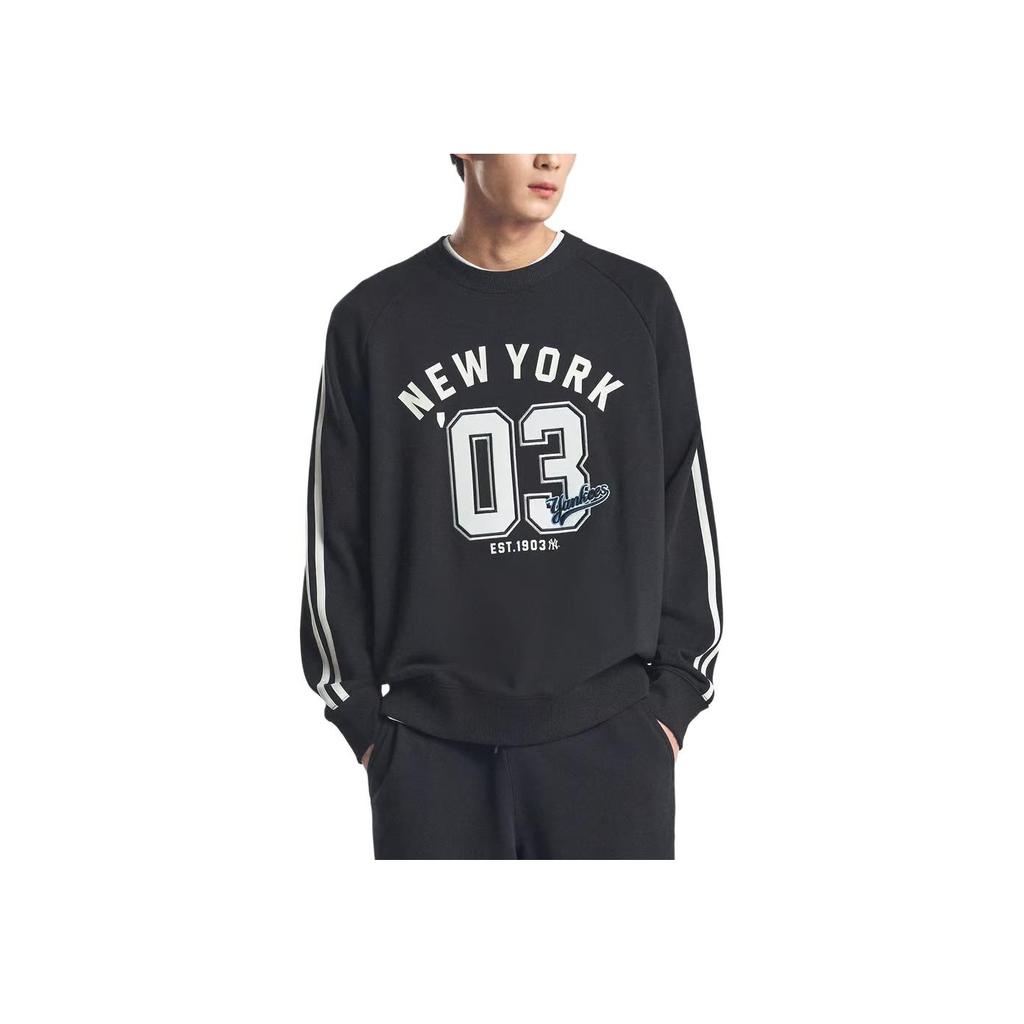 New MLB New York Yankees Varsity Sportive Sweatshirt Unisex Black 3AMTV1044-50BKS