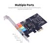PCI-E Sound Card CMI8738 5.1 Channel PCI-E Desktop Computer Sound Card Support 6-Channel Stereo Surround Output Audio Sound Card